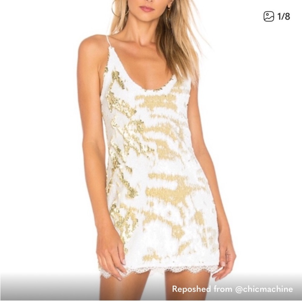 Free People Silver and Gold Camisole